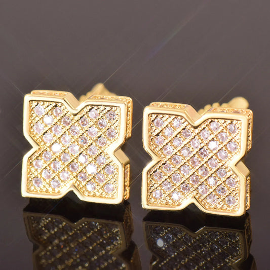 Zircon Square Stud Earrings for Women | Simple and Elegant Jewelry | Caratix Jewelry - CaratixJewelry