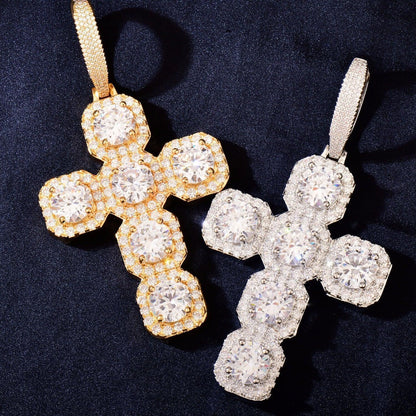 CZ Cross Pendant Necklace | Hip Hop Punk Streetwear Jewelry - CaratixJewelry