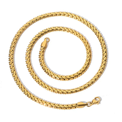 Custom 4mm Slim Stainless Steel Cuban Chain | Minimalist Gold Chain for Rapper | Caratix - CaratixJewelry