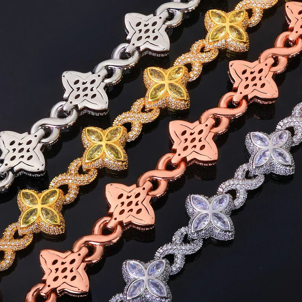 Zircon Infinity Cuban Chain Necklace for Men Choker Style | Caratix Jewelry - CaratixJewelry