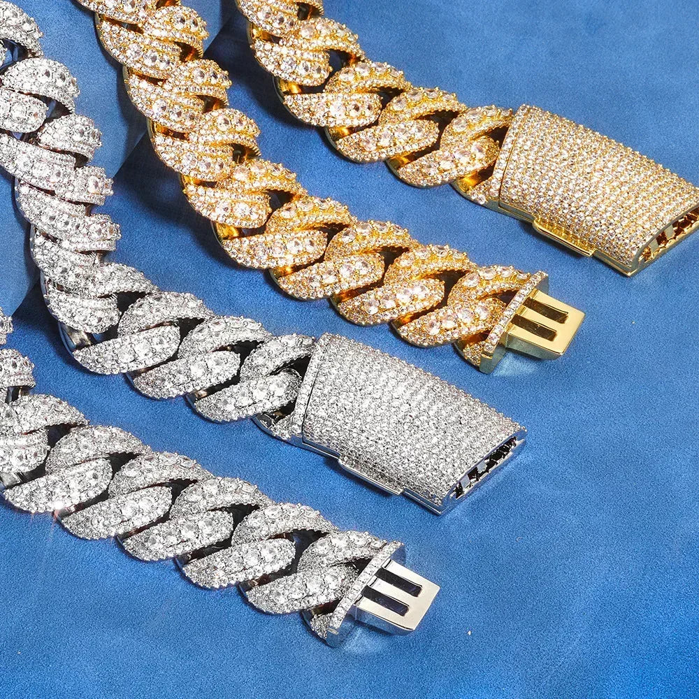 Custom 22mm Mega Bubble Cuban Link Bracelet - CaratixJewelry