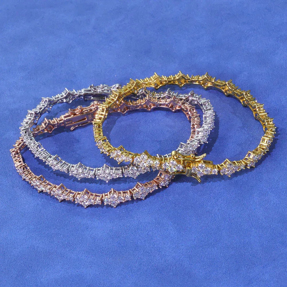 6.5mm Airplane Motif Zircon Tennis Chain Bracelet Hip Hop Jewelry | Caratix Jewelry - CaratixJewelry