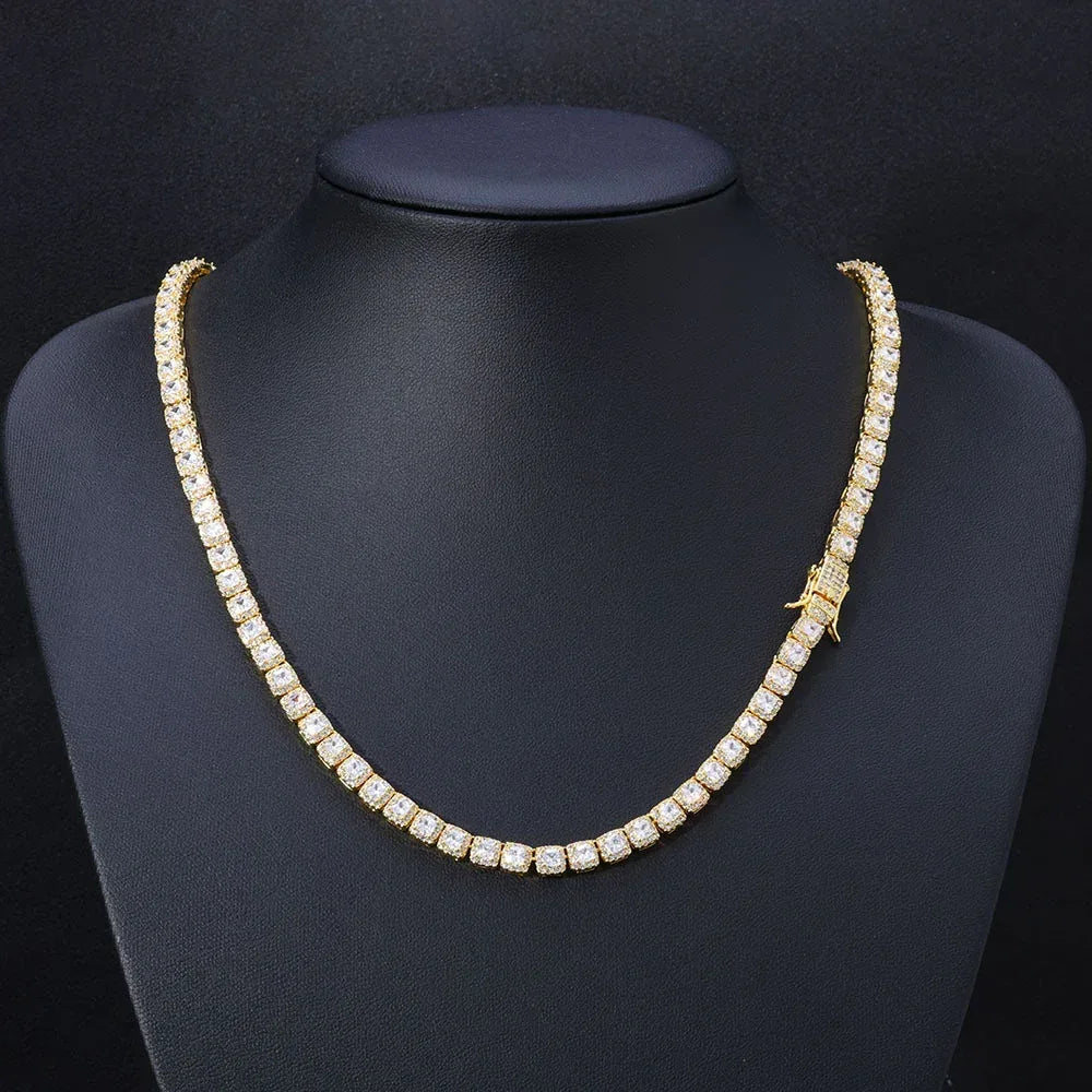 Ice Cube Moissanite Chain – Unique S925 Sterling Silver Iced-Out Hip Hop Men’s Luxury Streetwear Necklace - CaratixJewelry