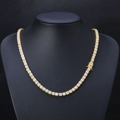 Ice Cube Moissanite Chain – Unique S925 Sterling Silver Iced-Out Hip Hop Men’s Luxury Streetwear Necklace - CaratixJewelry