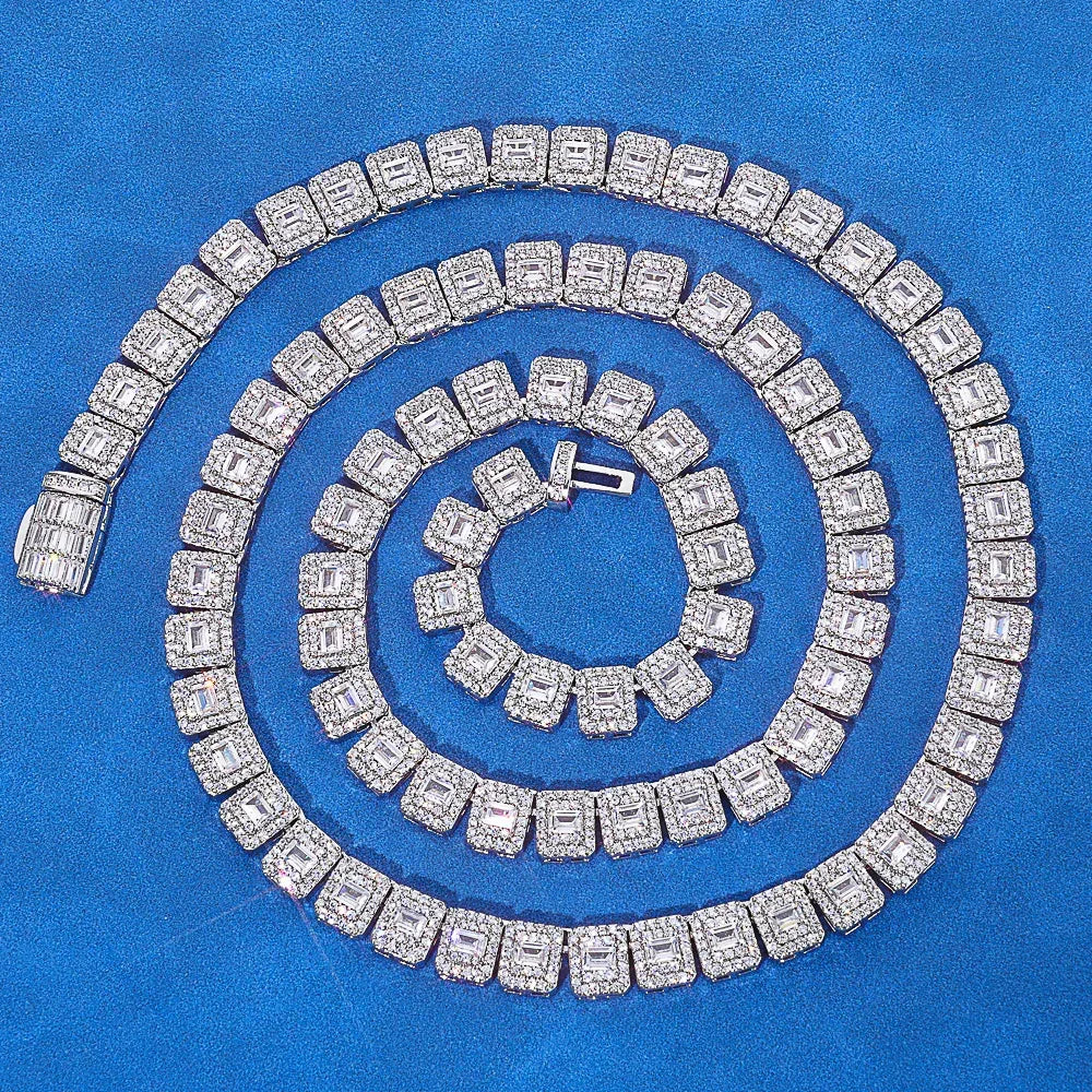 Custom 7.5mm Baguette Mixed Iced Chain | High-End Hip Hop Bling | Caratix - CaratixJewelry