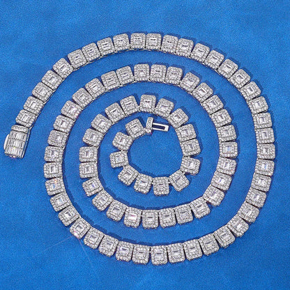 Custom 7.5mm Baguette Mixed Iced Chain | High-End Hip Hop Bling | Caratix - CaratixJewelry