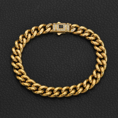Custom Stainless Steel Cuban Link with Clasp | High-Quality Gold Chain for Rapper | Caratix - CaratixJewelry
