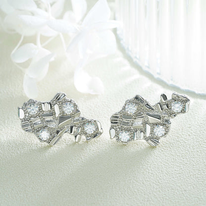 S925 Sterling Silver Moissanite Stud Earrings | D Color VVS1 Diamond Tester Proven | Caratix