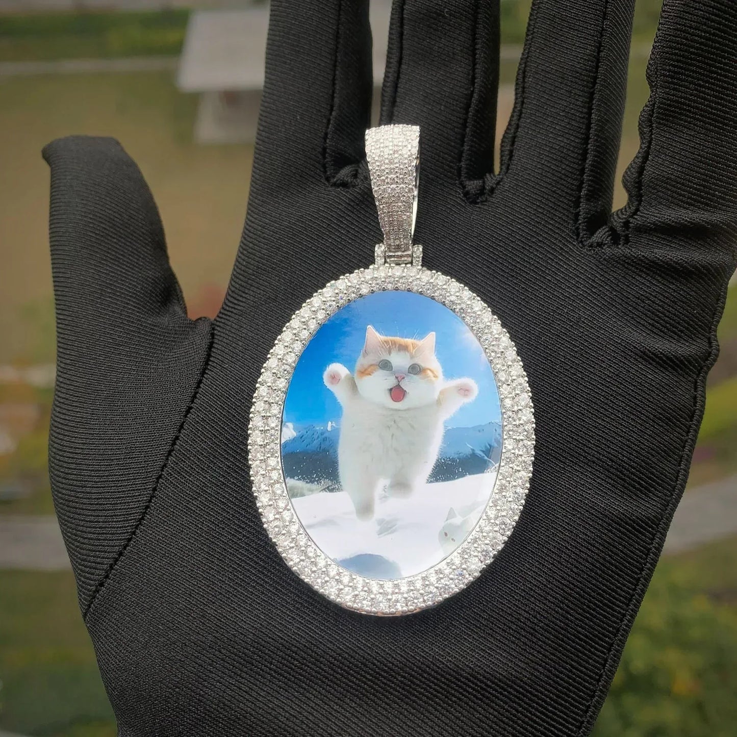 Memorial Photo Pendant | CZ Iced Out DIY Custom Picture Hip Hop Jewelry - CaratixJewelry