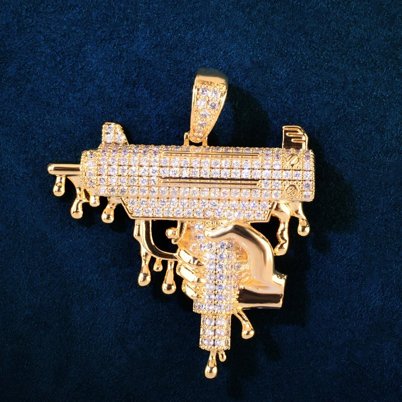 Hip Hop Rapper Style Pendant | CZ Iced Out Men’s Street Dance Trend Necklace - CaratixJewelry