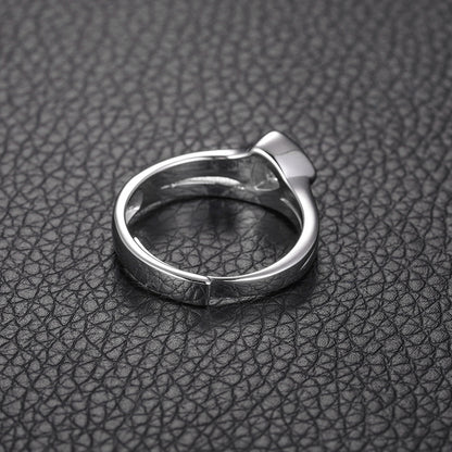 Adjustable Triangle Moissanite Ring S925 Open Band | Caratix
