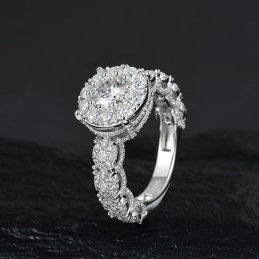Emerald Cut Moissanite Ring S925 Silver Hip Hop | Caratix