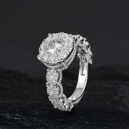 Emerald Cut Moissanite Ring S925 Silver Hip Hop | Caratix
