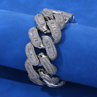 29mm Bubble Cuban Bracelet Zircon Rapper Iced Out Chain | Caratix Jewelry - CaratixJewelry
