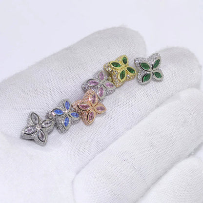 Custom Colorful Gemstone Iced Out Studs Men Earring Hip Hop | Caratix - CaratixJewelry