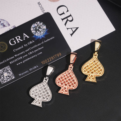 Luxury Hip Hop Heart Through Stone Pendant - Passes Diamond Tester S925 | Caratix