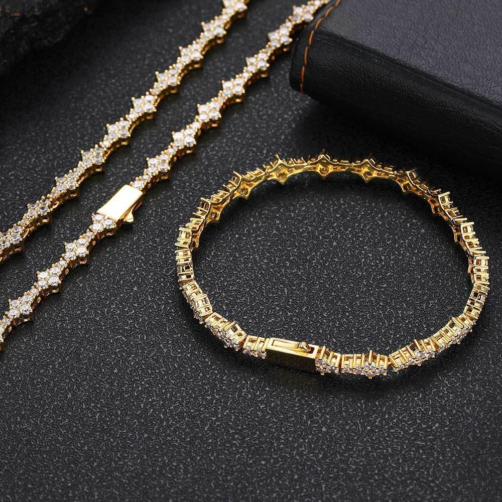 Airplane Zircon Tennis Chain Bracelet with Spring Clasp for Men & Women | Caratix Jewelry - CaratixJewelry