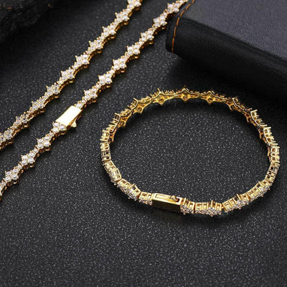 Airplane Zircon Tennis Chain Bracelet with Spring Clasp for Men & Women | Caratix Jewelry - CaratixJewelry