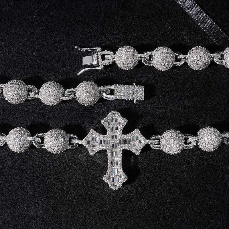 Moissanite Cuban Link Necklace | S925 Silver Men’s Iced Out Hip Hop Chain - CaratixJewelry