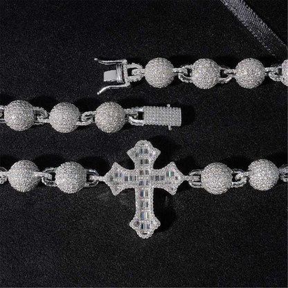 Moissanite Cuban Link Necklace | S925 Silver Men’s Iced Out Hip Hop Chain - CaratixJewelry