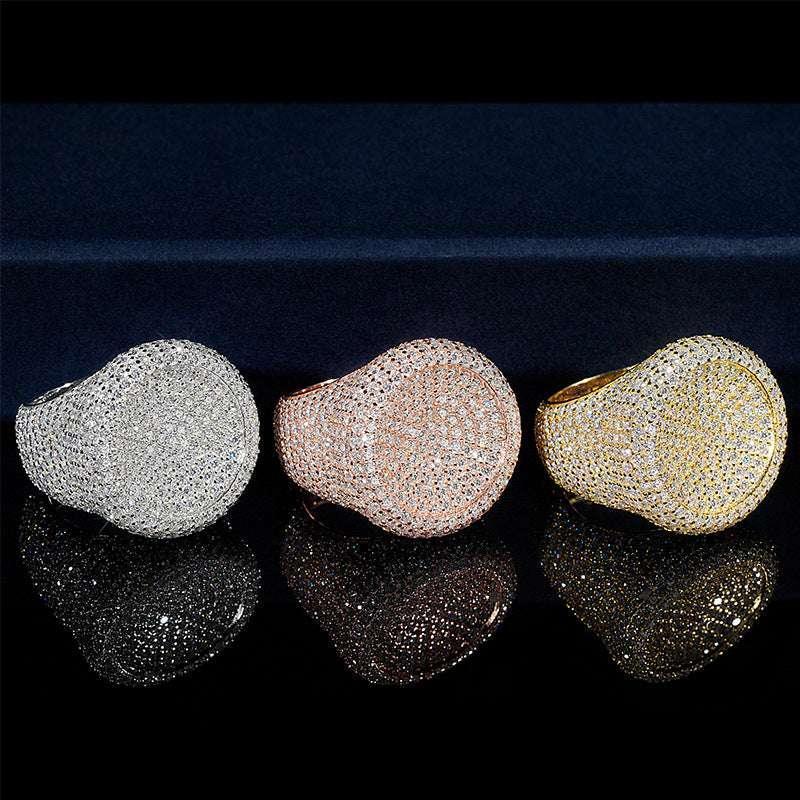 Men’s D-Color Moissanite Hip Hop Ring | S925 Silver Iced Out Fashion Jewelry - CaratixJewelry