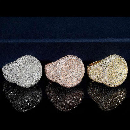 Men’s D-Color Moissanite Hip Hop Ring | S925 Silver Iced Out Fashion Jewelry - CaratixJewelry