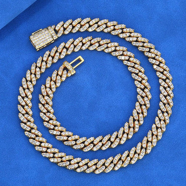 Hip Hop Jewelry 8mm S925 Silver Single Row CZ Cuban Link Necklace – Luxury Women’s Fashion Jewelry | Caratix Jewelry - CaratixJewelry