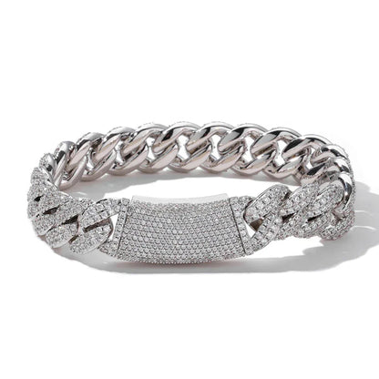 13mm Double Row Bubble Cuban Bracelet Iced Out Jewelry | Caratix Jewelry - CaratixJewelry