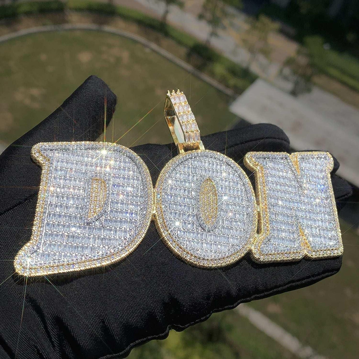 Iced Out Letter Pendant | CZ Hip Hop Personalized Initial Necklace Jewelry - CaratixJewelry