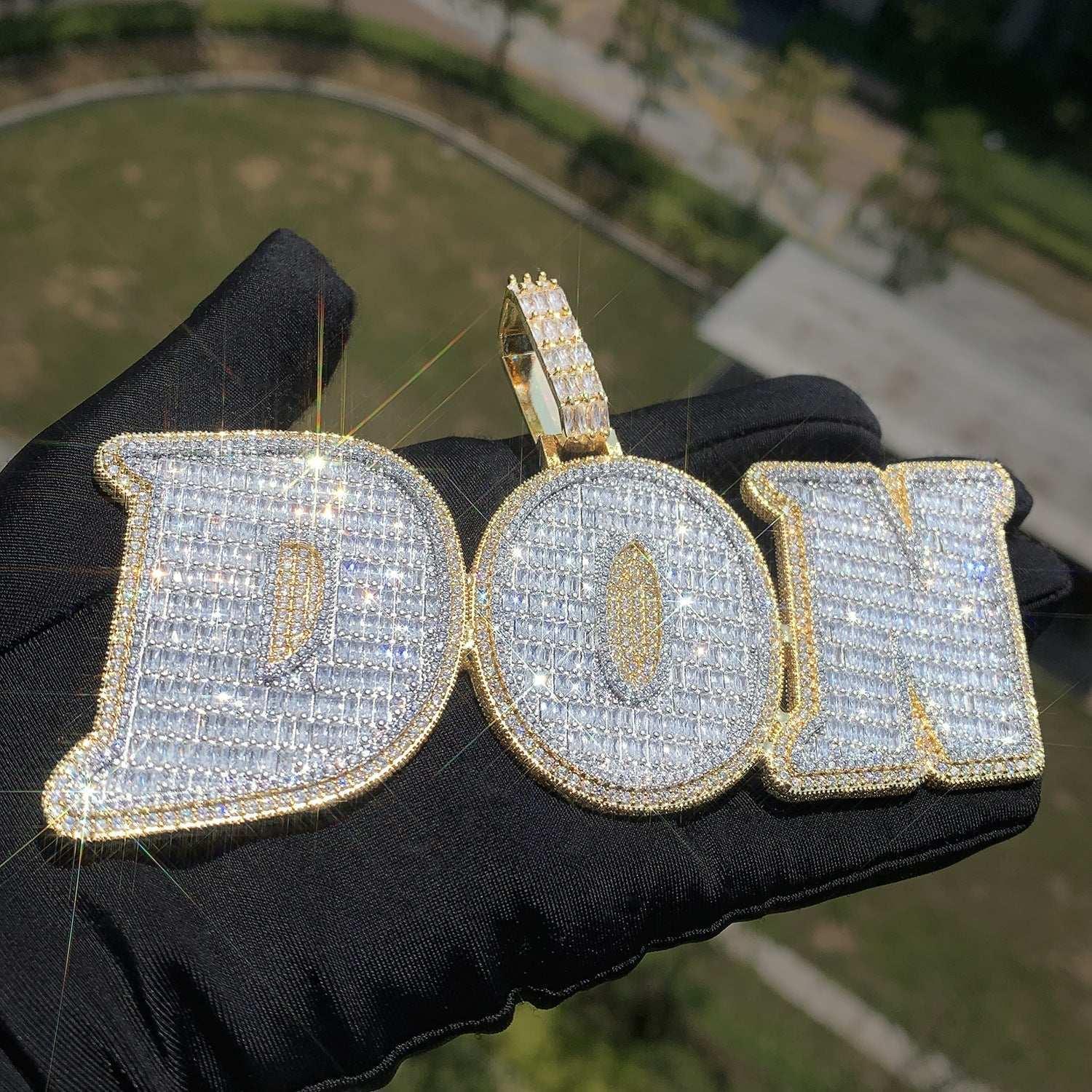 Iced Out Letter Pendant | CZ Hip Hop Personalized Initial Necklace Jewelry - CaratixJewelry