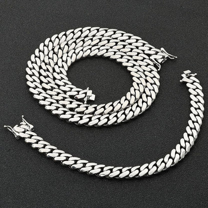 Polished Cuban Link Chain for Men – S925 Sterling Silver Minimalist Luxury Hip Hop Necklace - CaratixJewelry