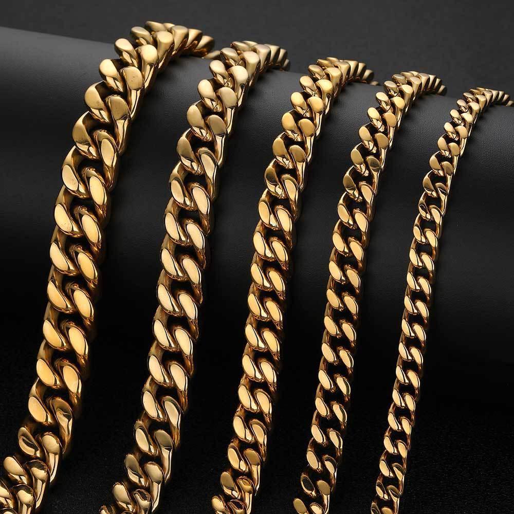 Stainless Steel Cuban Chain Necklace for Men | Caratix Jewelry - CaratixJewelry