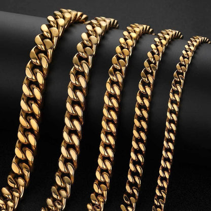 Stainless Steel Cuban Chain Necklace for Men | Caratix Jewelry - CaratixJewelry
