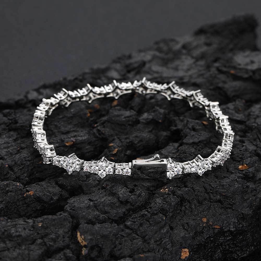 Airplane Zircon Tennis Chain Bracelet with Spring Clasp for Men & Women | Caratix Jewelry - CaratixJewelry