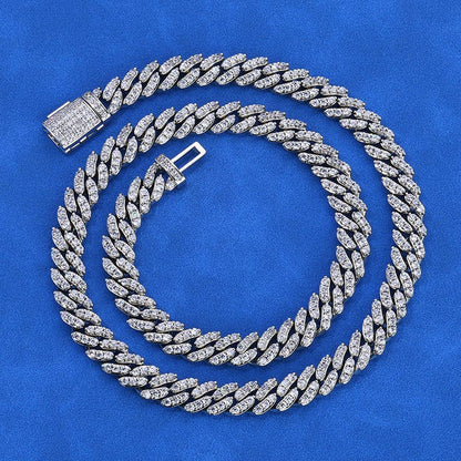 Hip Hop Jewelry 8mm S925 Silver Single Row CZ Cuban Link Necklace – Luxury Women’s Fashion Jewelry | Caratix Jewelry - CaratixJewelry