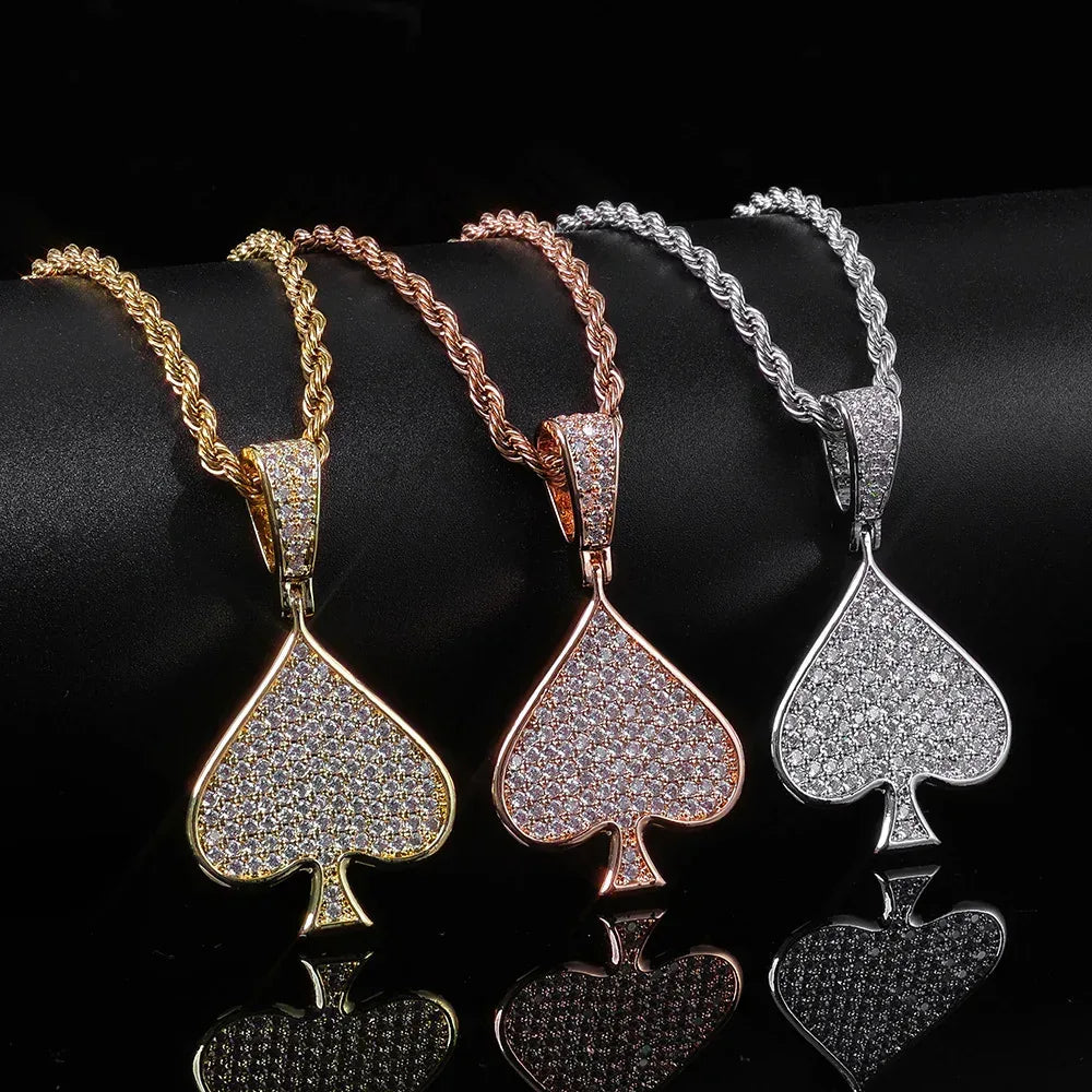 Heart Zircon Custom Chain Pendant Hip Hop Necklace for Men & Women | Caratix Jewelry - CaratixJewelry