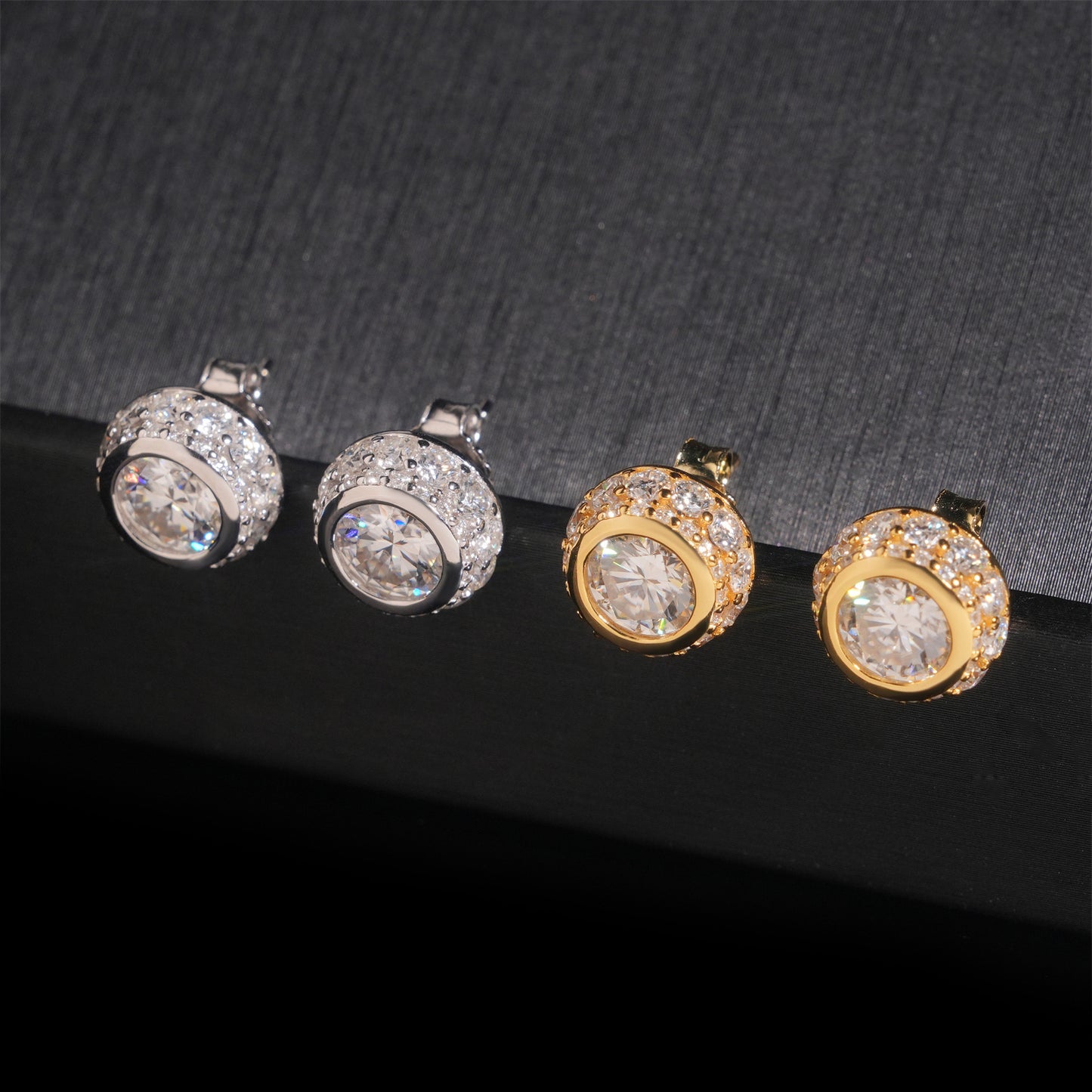 Premium 1ct 6.5mm Moissanite Stud Earrings S925 Silver | D VVS1 Solitaire | Caratix