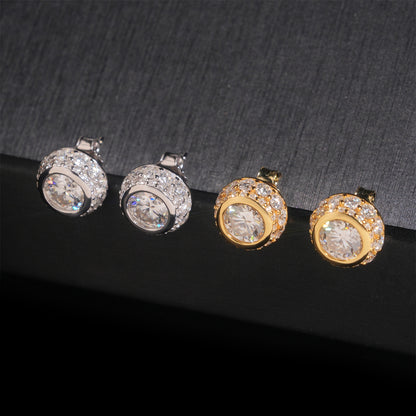 Premium 1ct 6.5mm Moissanite Stud Earrings S925 Silver | D VVS1 Solitaire | Caratix