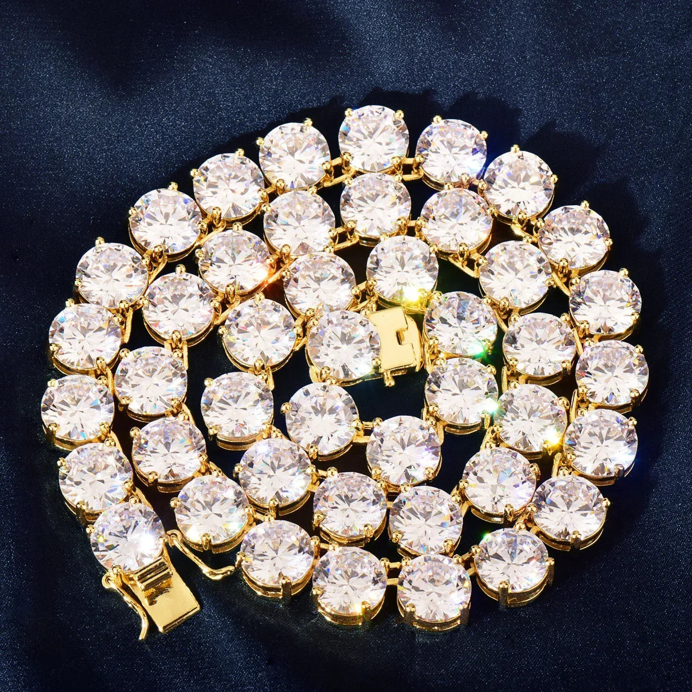 Iced Out Single Row Tennis Chain Necklace Copper Zircon in Multiple Sizes | Caratix Jewelry - CaratixJewelry