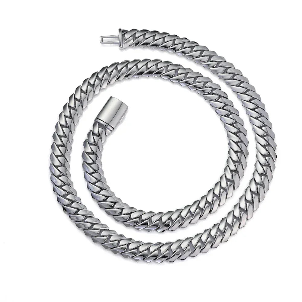 Custom 12mm Polished Cuban Chain Necklace for Men | Trendy Hip Hop Jewelry – Caratix Jewelry - CaratixJewelry