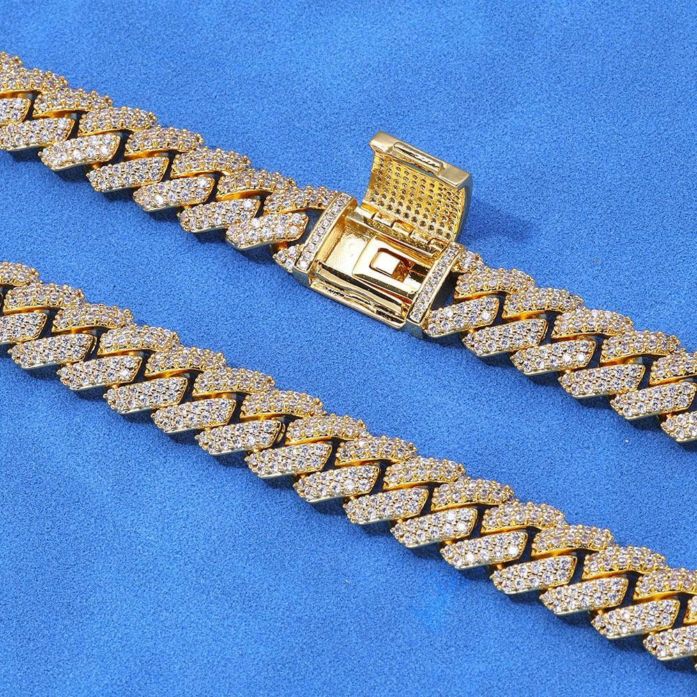 Gold Chain 10mm S925 Silver Single Row CZ Cuban Link Bracelet – Custom Rapper Jewelry for Men | Caratix Jewelry - CaratixJewelry