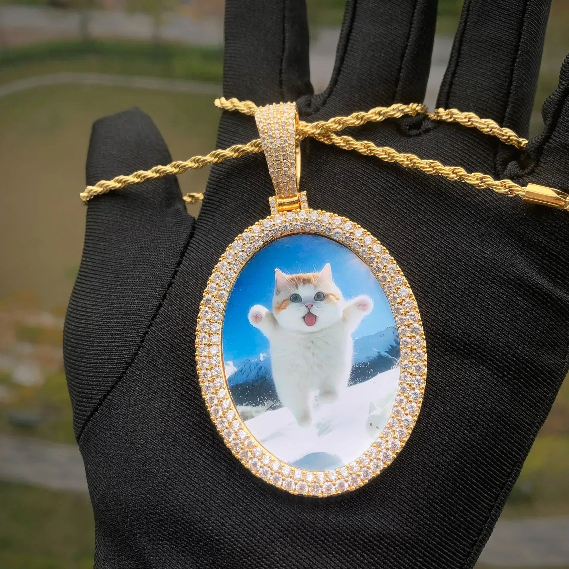 Memorial Photo Pendant | CZ Iced Out DIY Custom Picture Hip Hop Jewelry - CaratixJewelry