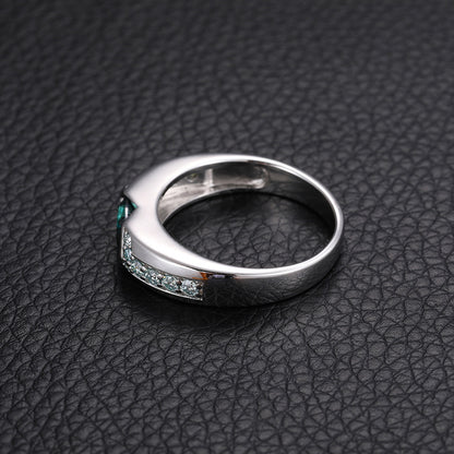 Green Moissanite All Seeing Eye S925 Protection Ring | Caratix