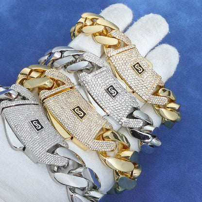 Polished Cuban Chain Necklace 14K Gold Tone Hip Hop Jewelry for Men | Caratix Jewelry - CaratixJewelry