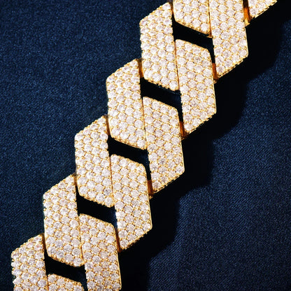 20mm Iced Out Cuban Chain with Copper Zircon - CaratixJewelry