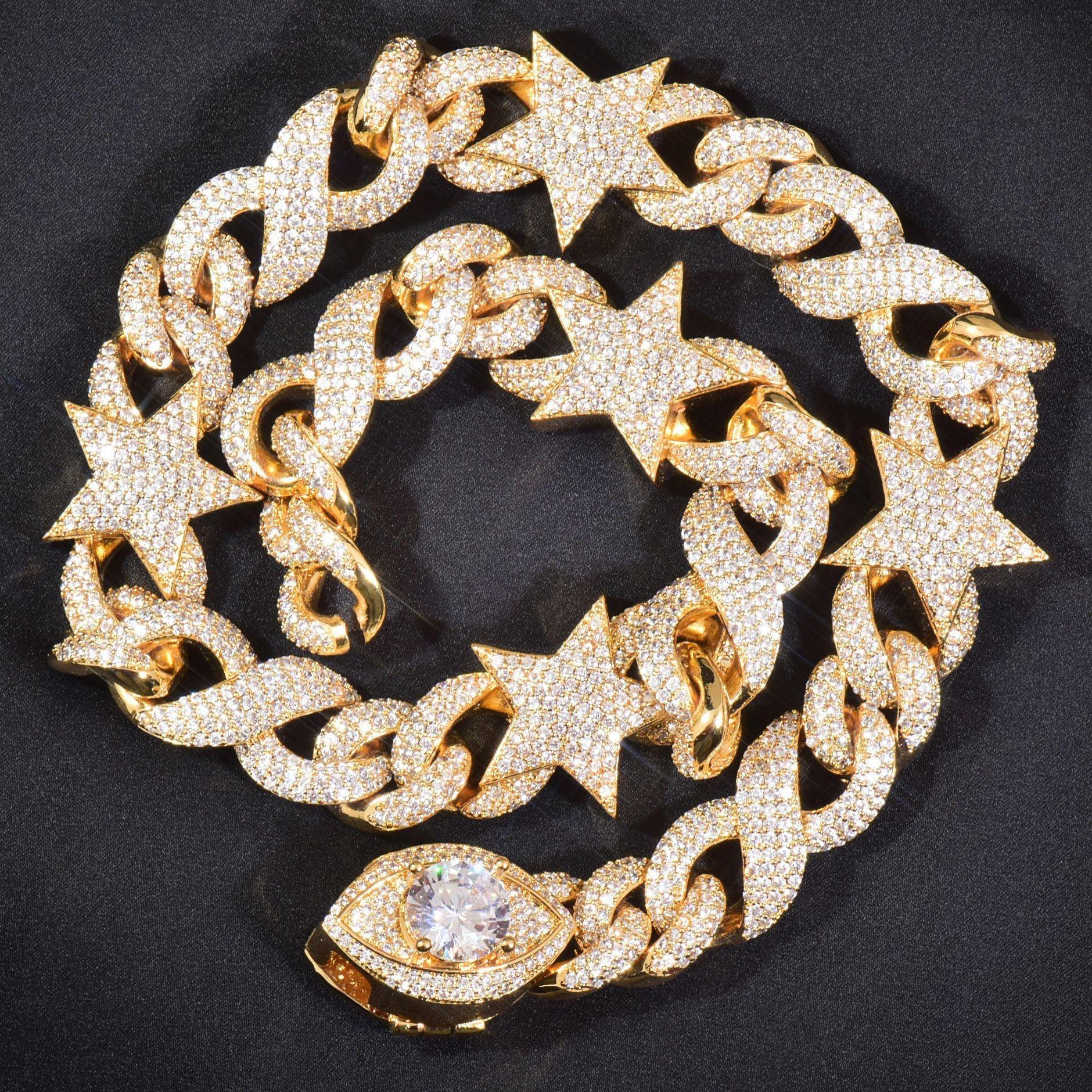 Star Necklace with Copper & Zircon | Trendy Hip Hop Jewelry for Men & Women | Caratix Jewelry - CaratixJewelry