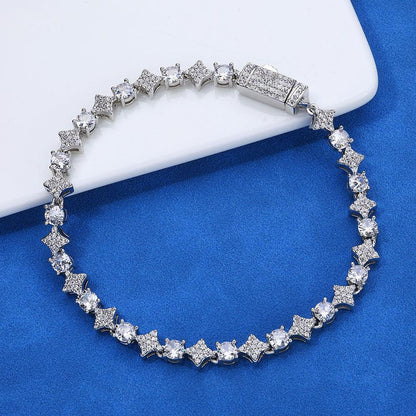 Custom 6mm S925 Silver Tennis Bracelet Zircon Hip Hop Jewelry | Caratix Jewelry - CaratixJewelry
