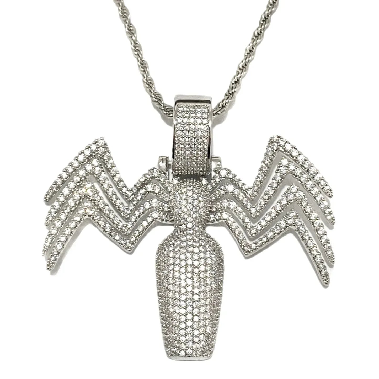 Men's Real Copper CZ Necklace | Luxury 3D Arachnid Jewelry - CaratixJewelry