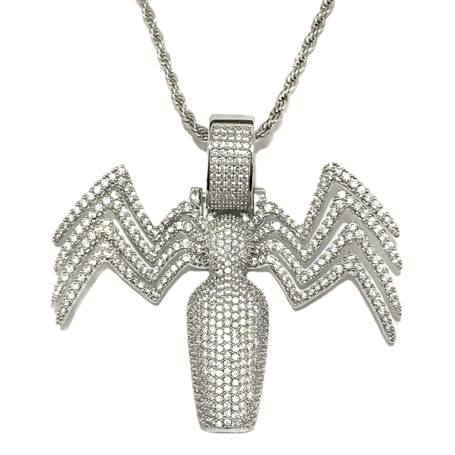 Men's Real Copper CZ Necklace | Luxury 3D Arachnid Jewelry - CaratixJewelry