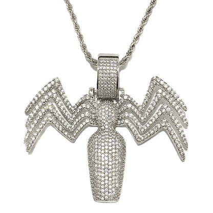 Men's Real Copper CZ Necklace | Luxury 3D Arachnid Jewelry - CaratixJewelry
